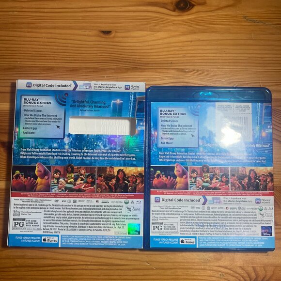 RALPH BREAKS THE INTERNET [Blu Ray + DVD] with Digital Code Very Good Condition - Picture 2 of 5